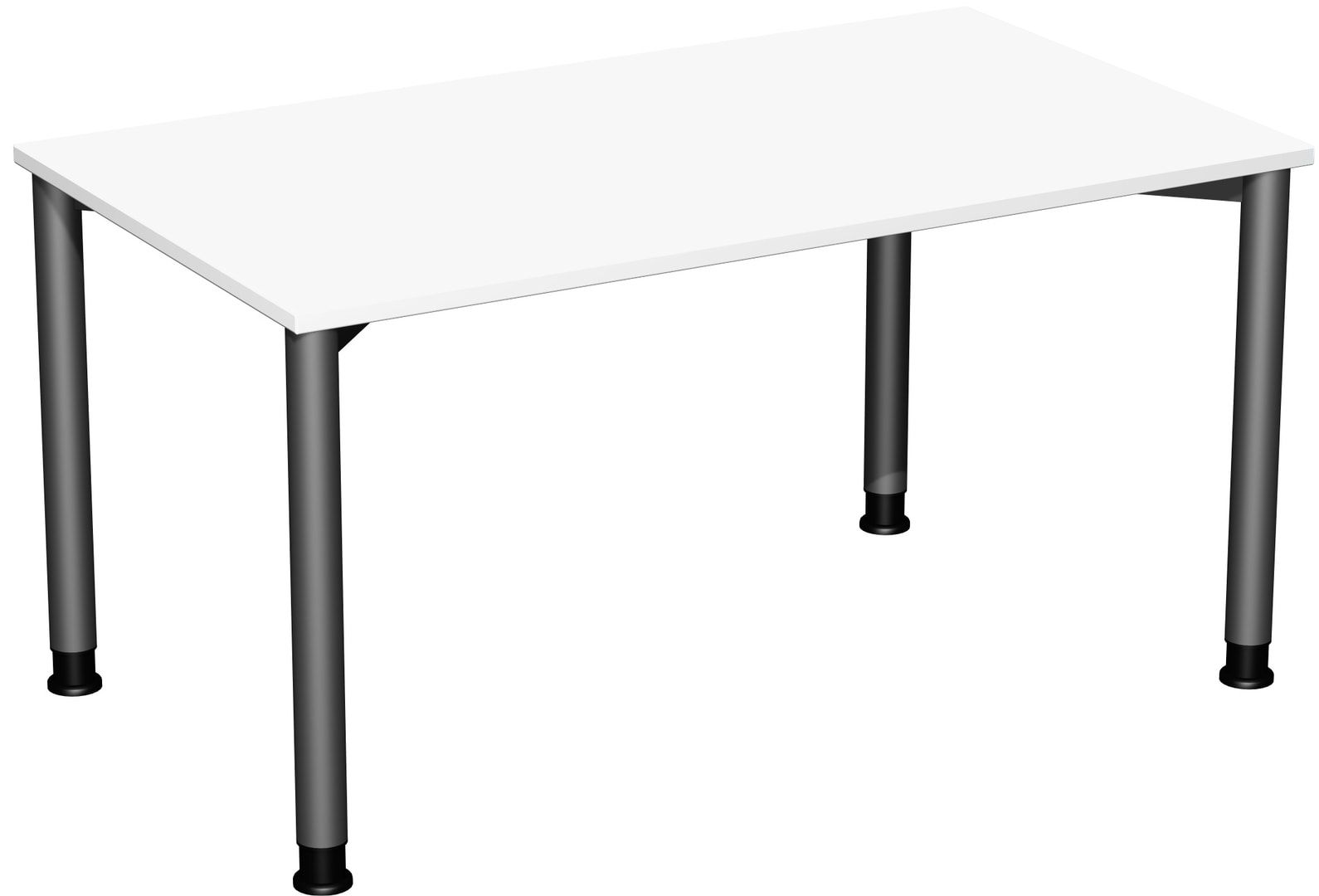 Schreibtisch - 4-Fuß Flex - Bürotisch - Höhe 680-800 mm - 1.000 x 800 mm (BxT) - Gestell anthrazit - Ahorn