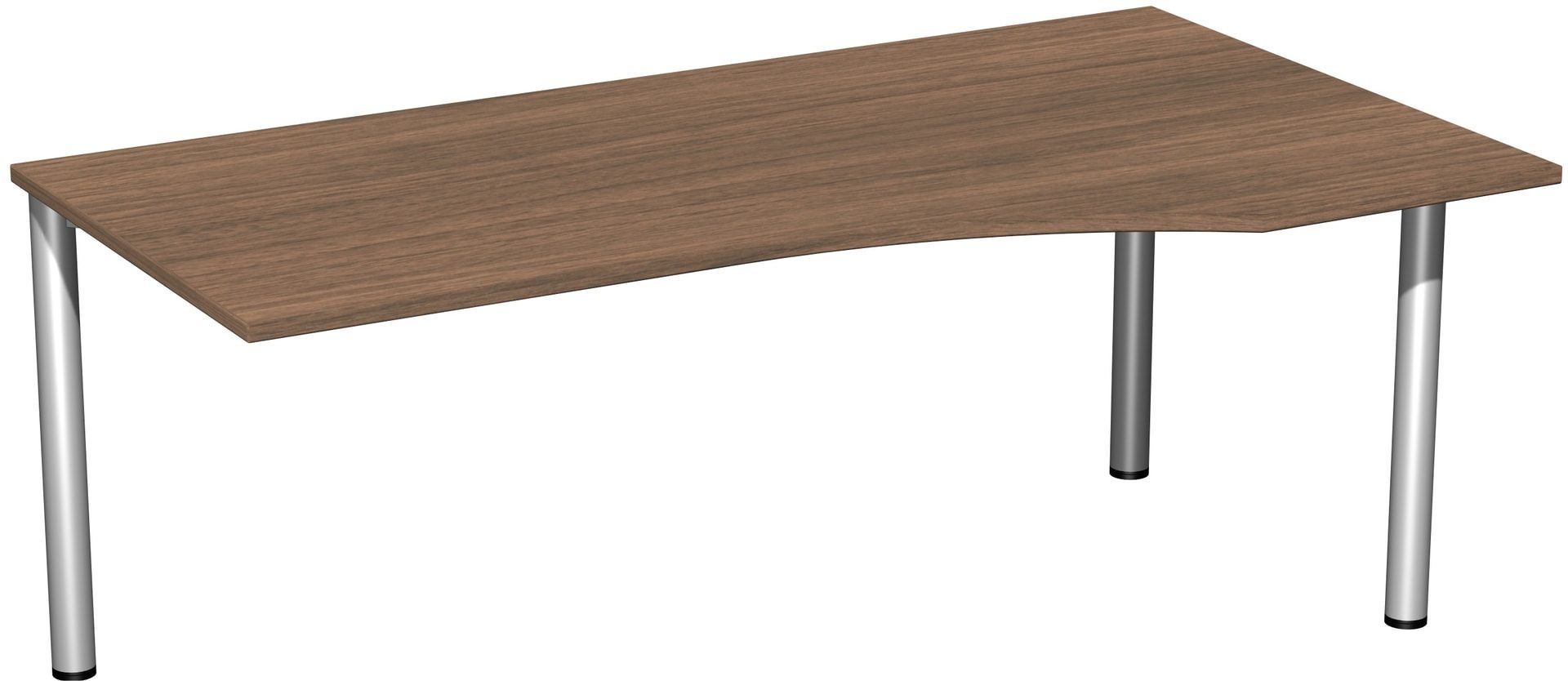 Eckschreibtisch - Ecke rechts - 4-Fuß Flex - 720 x 1.600 x 1.000 mm (HxBxT) - Gestell anthrazit - Ahorn