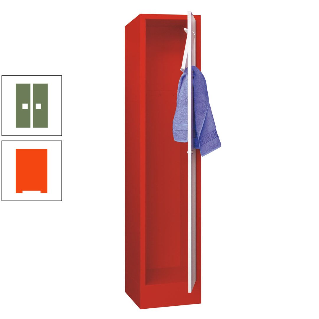 Wäschesammelschrank - 1.850 x 400 x 500 mm (HxBxT) - Sockel - Zylinderschloss - anthrazitgrau
