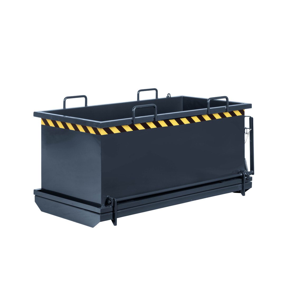Klappbodenbehälter - 1.000 l Volumen - Traglast 1.250 kg - kranbar - enzianblau