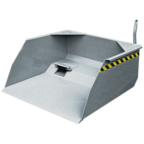 Eichinger Stapler-Schaufel mit Durchschub, Seilzug, Volumen 1.000 l, Traglast 3.000 kg, Maße 650 x 1.300 x 1.300 mm, Farbe anthrazitgrau (RAL 7016)