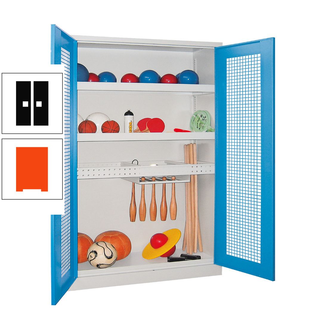 Sportschrank - Vollblechtüren - Variante 2 - 1.950x1.200x500 mm (HxBxT) - anthrazitgrau