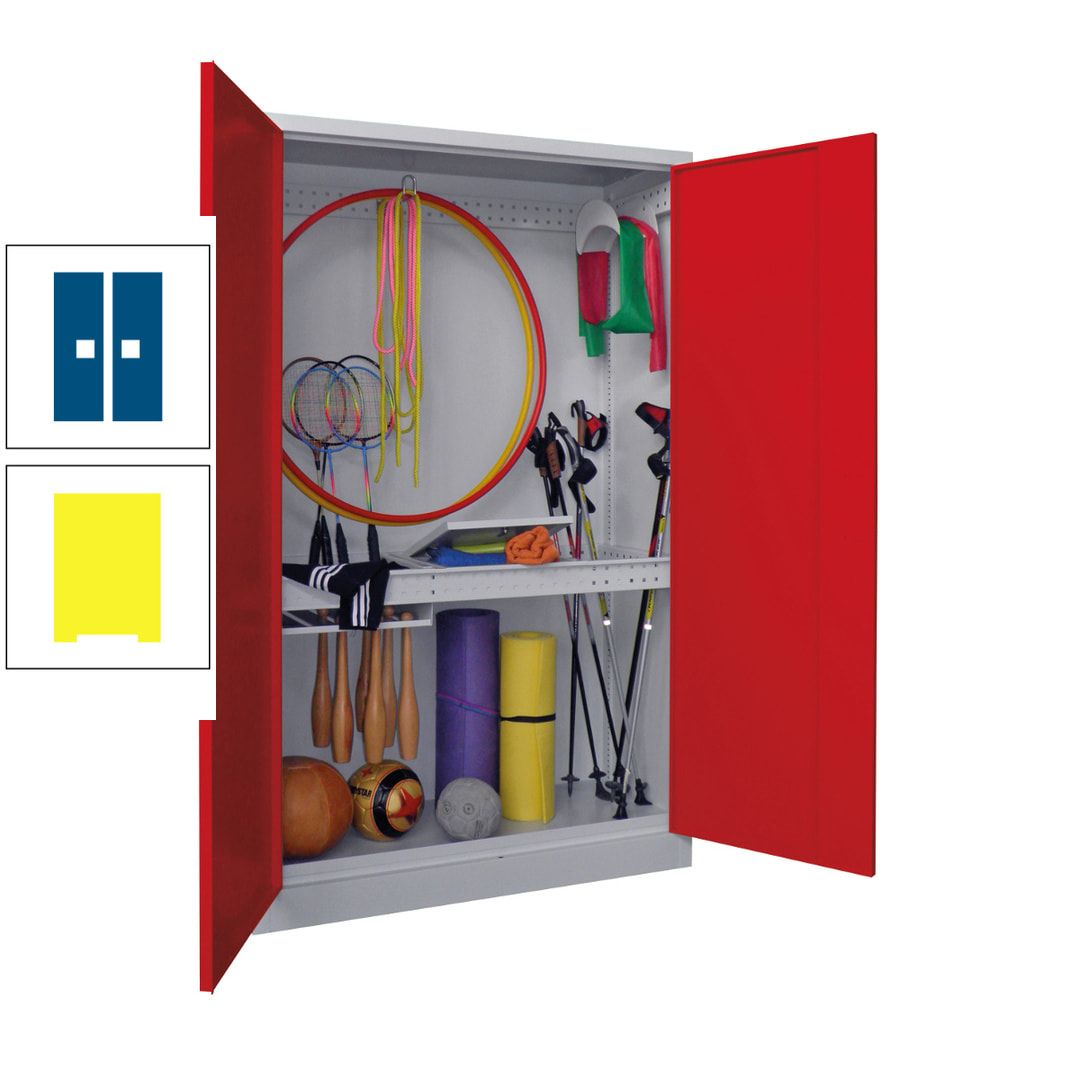 Sportschrank - Vollblechtüren - 1.950x1.200x500 mm (HxBxT) - anthrazitgrau