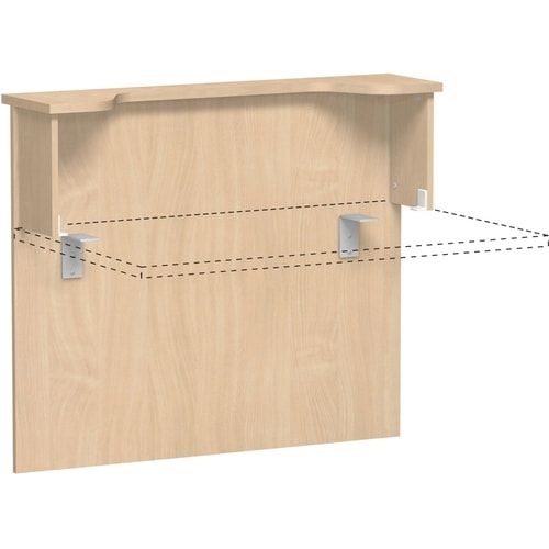 Anbau Thekenelement, Anbaumodul, Monitorausschnitt, 25 mm Dreischicht-Feinspan, 1.025 x 1.200 x 300 mm (HxBxT), Dekor Ahorn