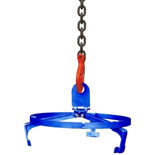 Eichinger Fasstraverse für Kran, Traglast 300 kg, Spannbereich 540 - 600 mm, stehende 200 l Fässer, 3-Punkt-Halterung, Farbe anthrazitgrau (RAL 7016)