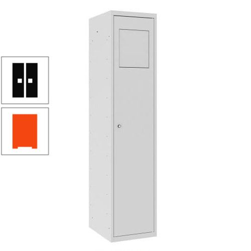 Wäschesammelschrank, Wäscheschrank, Einwurfklappe, Beutelhalter, 1.800 x 400 x 500 mm (HxBxT), Korpus anthrazitgrau, Front anthrazitgrau
