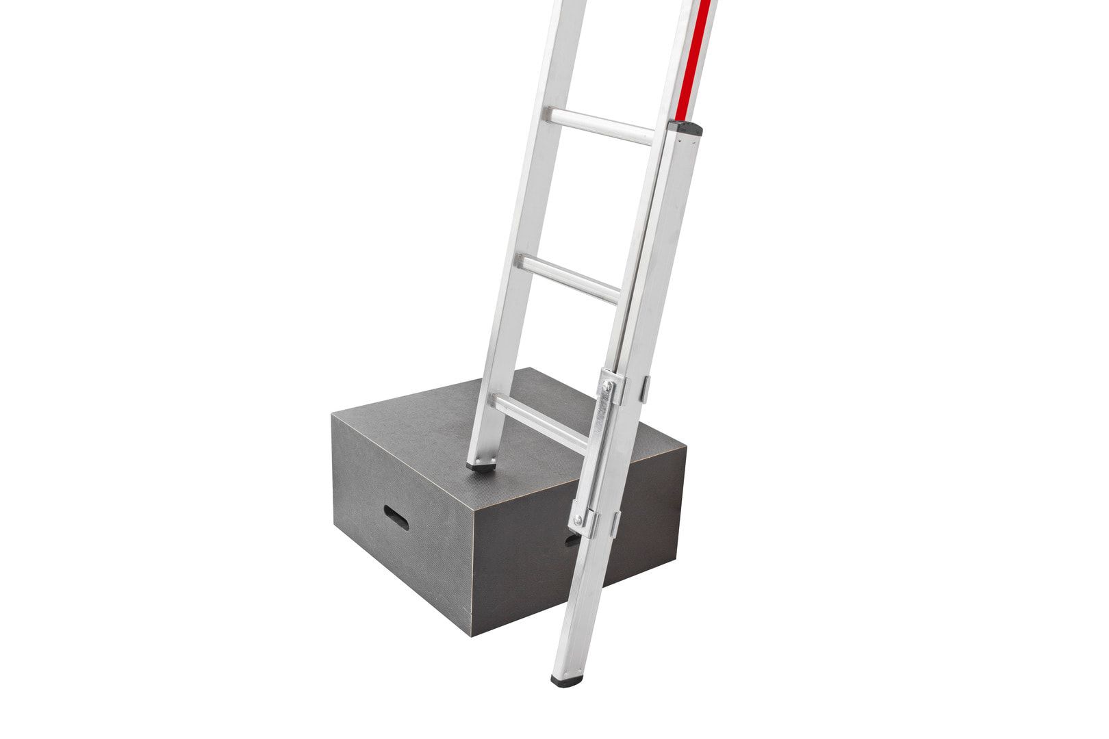 Fußverlängerung für Sprossenleitern, für 100 mm Holme, 600 mm Verstellbarkeit, stufenlos, Selbstmontage