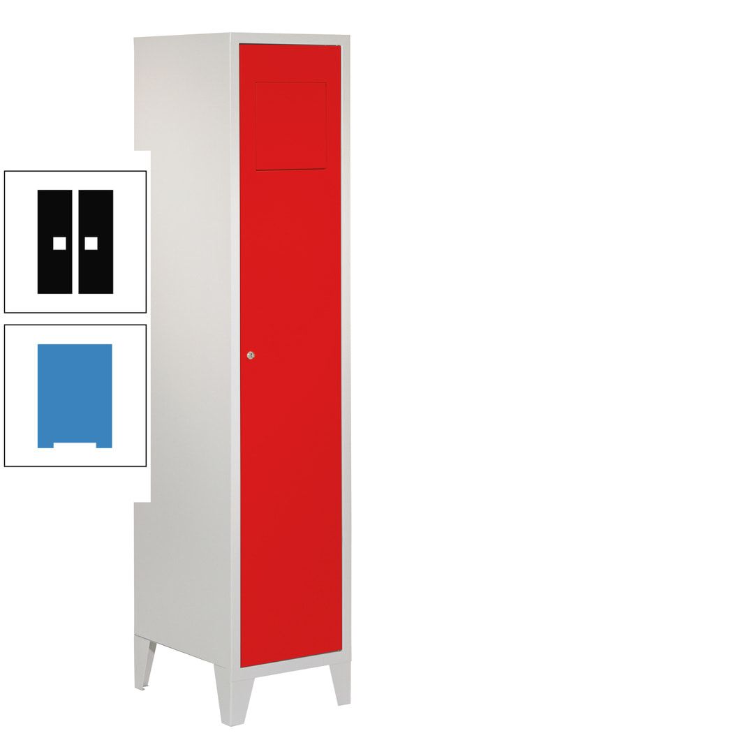 Wäschesammelschrank - 1.850 x 400 x 500 mm (HxBxT) - Füße - Drehriegel - anthrazitgrau