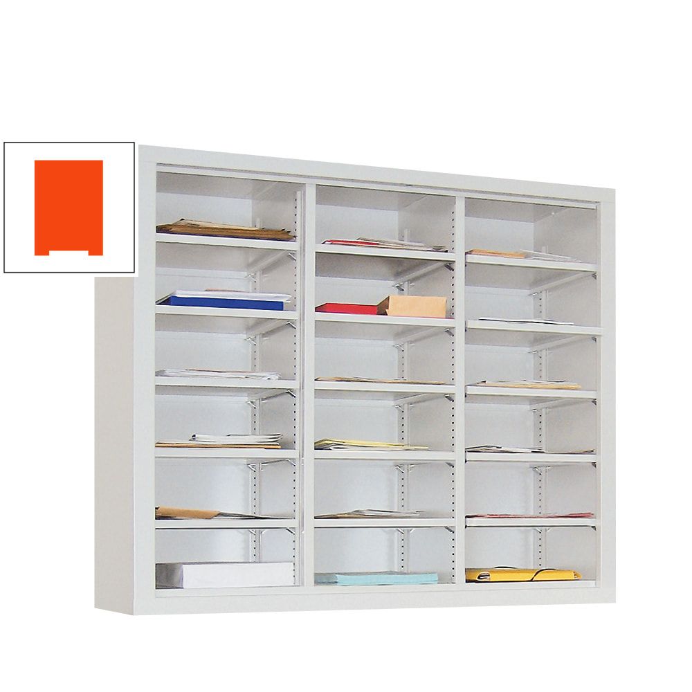 Dokumentenregal - Sortierstation - Ordnungsregal - Fächerregal - 18 Fächer - Postverteiler - 1.000 x 1.000 x 400 mm (HxBxT) - anthrazitgrau