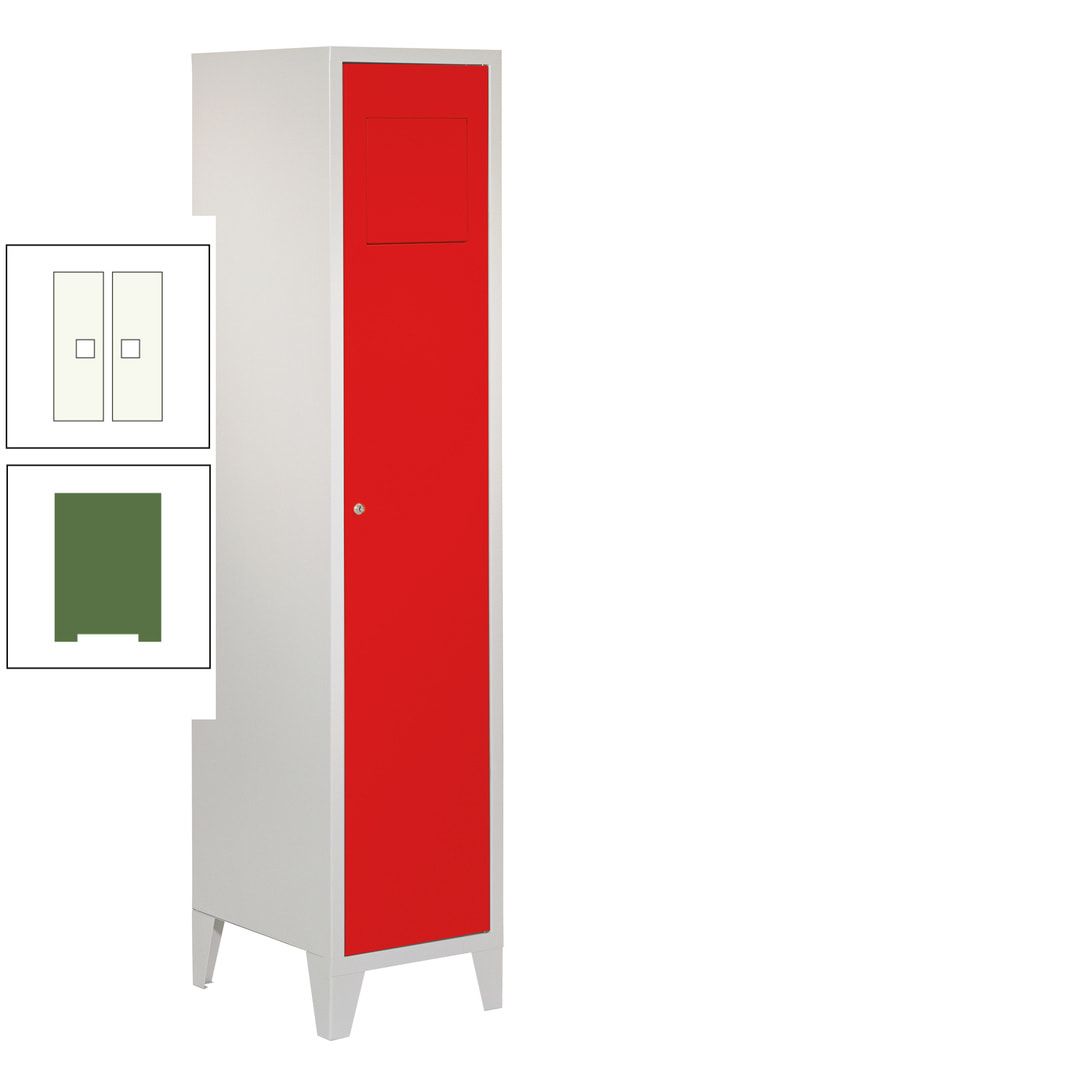 Wäschesammelschrank - 1.850 x 400 x 500 mm (HxBxT) - Füße - Drehriegel - anthrazitgrau