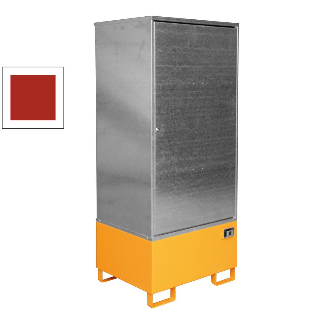 Gefahrstoffschrank für ein 200-l-Fass - Auffangvolumen 200 l - feuerrot