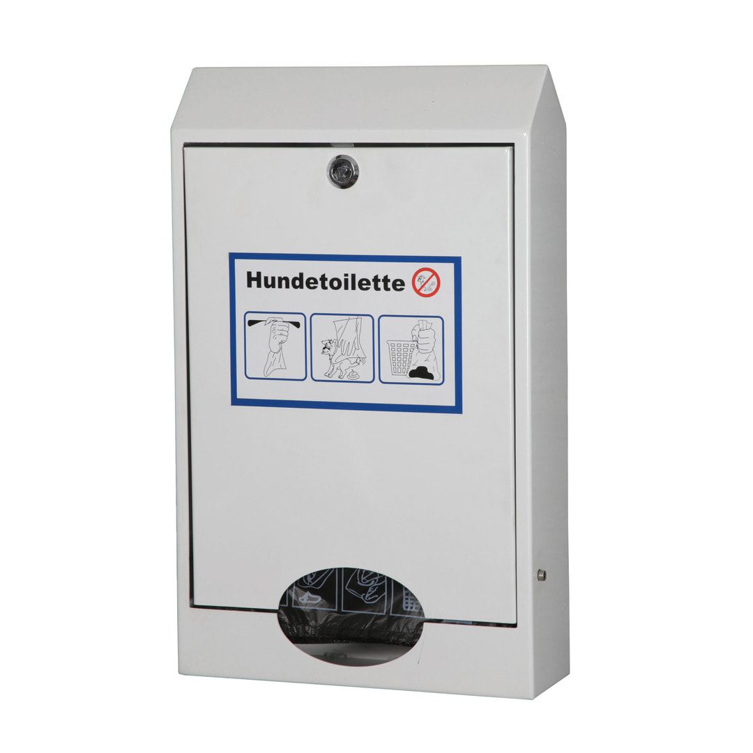 Hundetoilette - für 1.000 Beutel - Wand- oder Pfostenbefestigung - anthrazitgrau