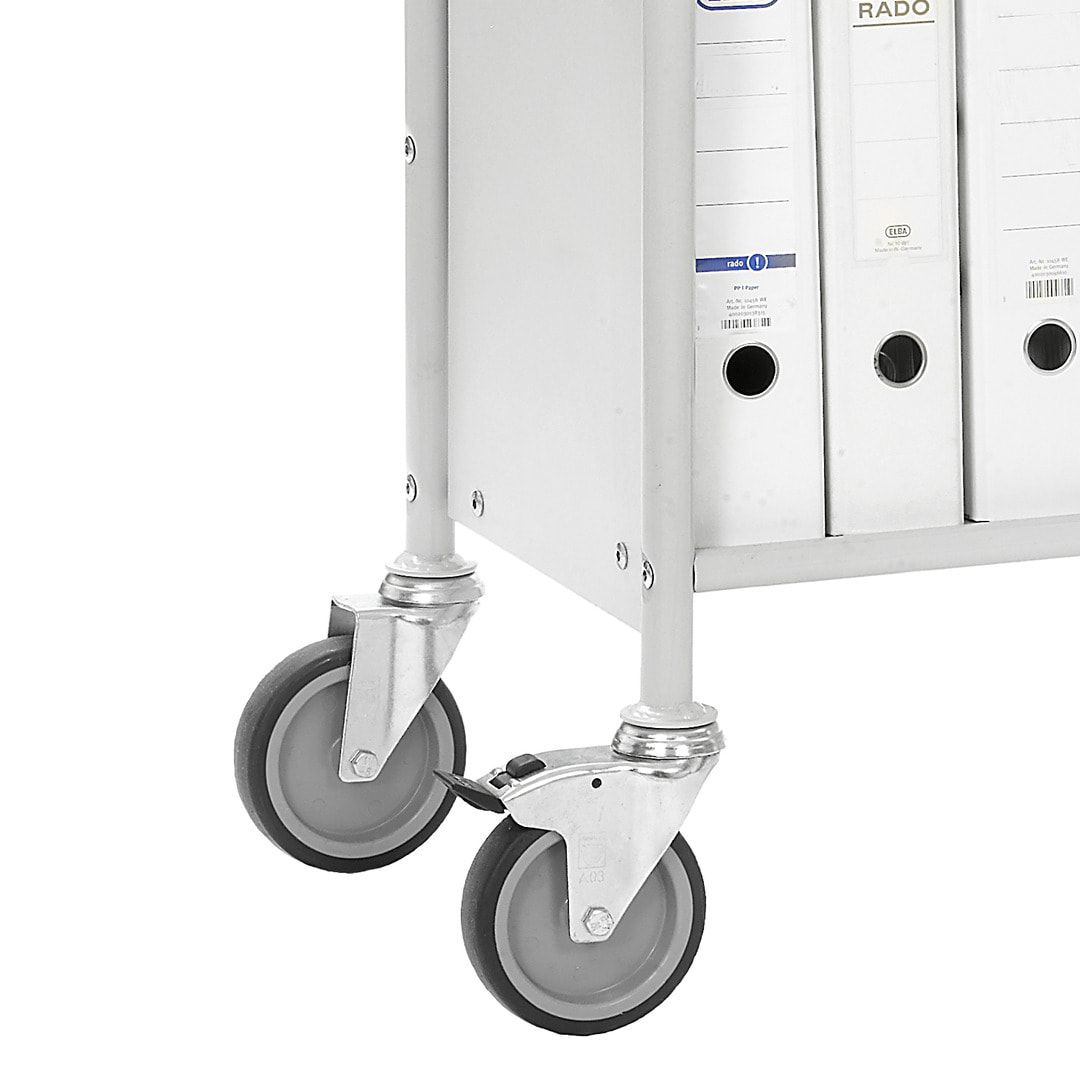 Fetra - Bürowagen - Tragkraft 150 kg - (BxT) 770 x 320 mm - 3 geneigte Fächer