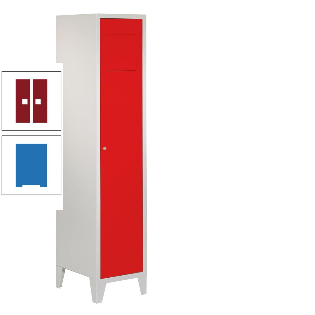 Wäschesammelschrank - 1.850 x 400 x 500 mm (HxBxT) - Füße - Drehriegel - anthrazitgrau
