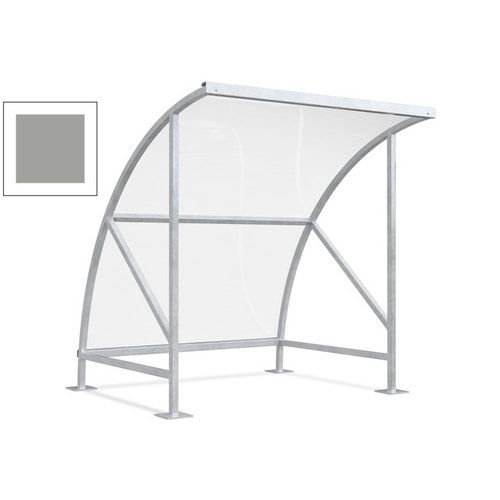 Fahrradunterstand - Fahrradgarage mit Bogendach - Stahl und Kunststoff - 2.290 x 2.090 x 2.100 mm (HxBxT) - Farbe Achatgrau
