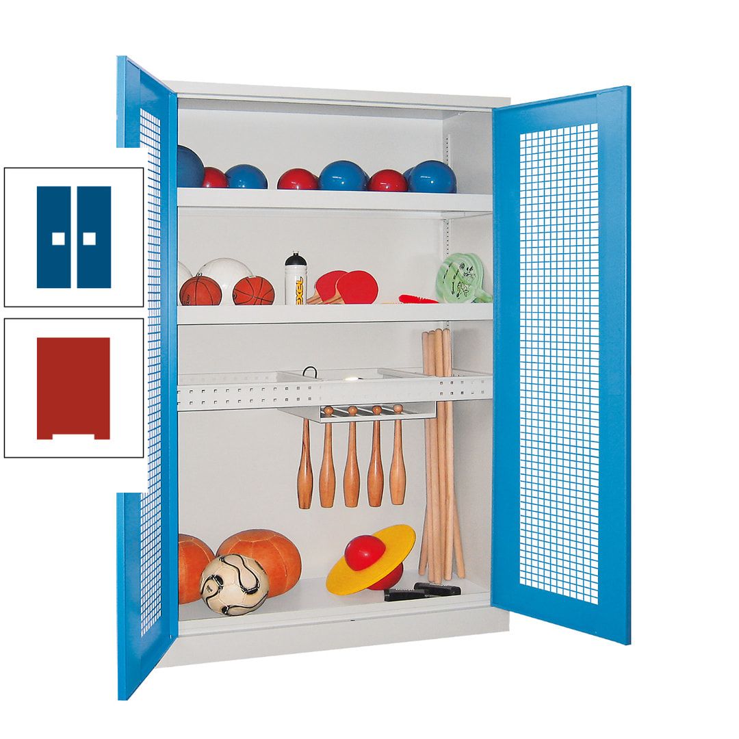 Sportschrank - Vollblechtüren - Variante 2 - 1.950x1.200x500 mm (HxBxT) - anthrazitgrau