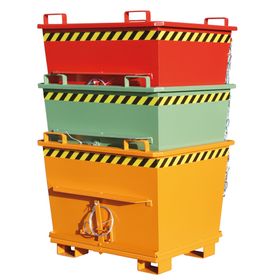 BAUER Klappbodenbehälter - 1.000 l - konisch - Farbe wählbar - 1200x1040x1271 mm - stapelbar