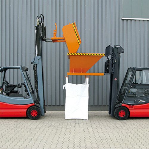 Eichinger Befülltrichter, Schüttguttrichter, für Big Bags oder Container, Staplertaschen, 4 Ösen, 940 x 1.775 x 1.445 mm (HxBxT), Farbe anthrazitgrau