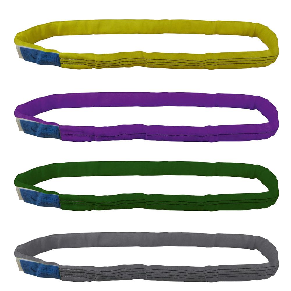 Rundschlinge, Hebeschlinge, Doppelmantel, Polyester, für Hebezeuge, Krane, Stapler, Traglast 1.000 kg, Nutzlänge 1 m, Farbe Violett, hitzebeständig