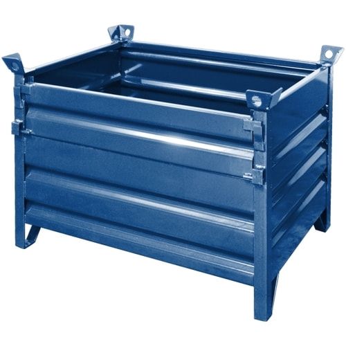 Eichinger Vollwand-Stapelpalette, klappbar, Maße: 750 x 1.000 x 1.500 mm, Traglast 1.500 kg, 3-fach stapelbar, Inkl. Kranösen, Farbe anthrazitgrau