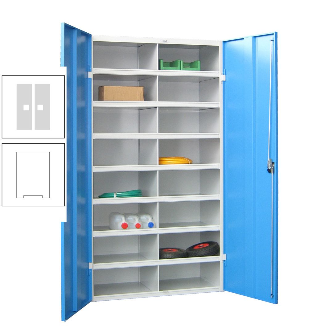 Aktenschrank - Fächerschrank - Sortierstation - 16 Fächer - Büroschrank - Dokumentenablage - 1.800 x 1.000 x 530 mm (HxBxT) - anthrazitgrau