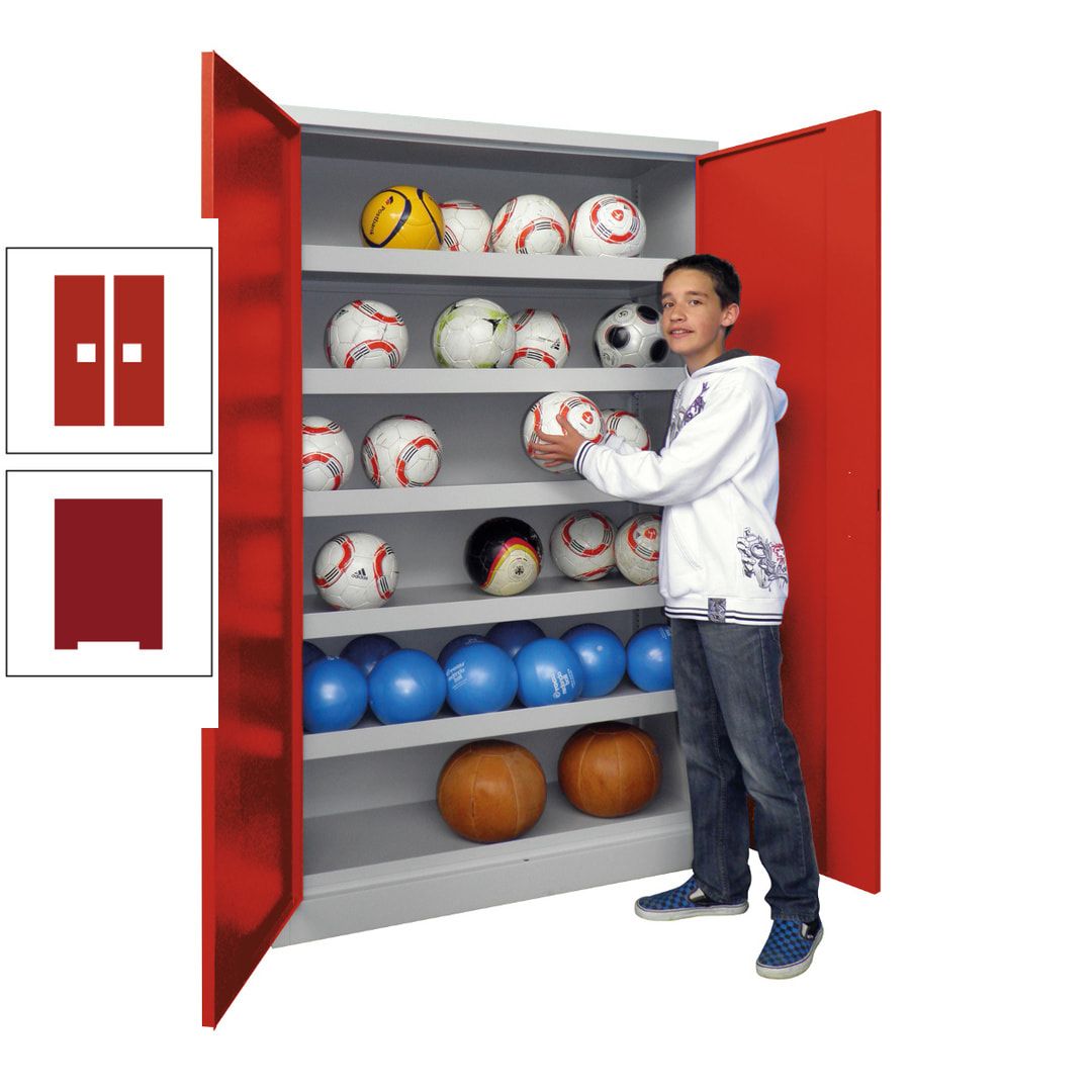 Ballschrank - Vollblechtüren - 5 Böden - 1.950x1.500x500 mm (HxBxT) - anthrazitgrau