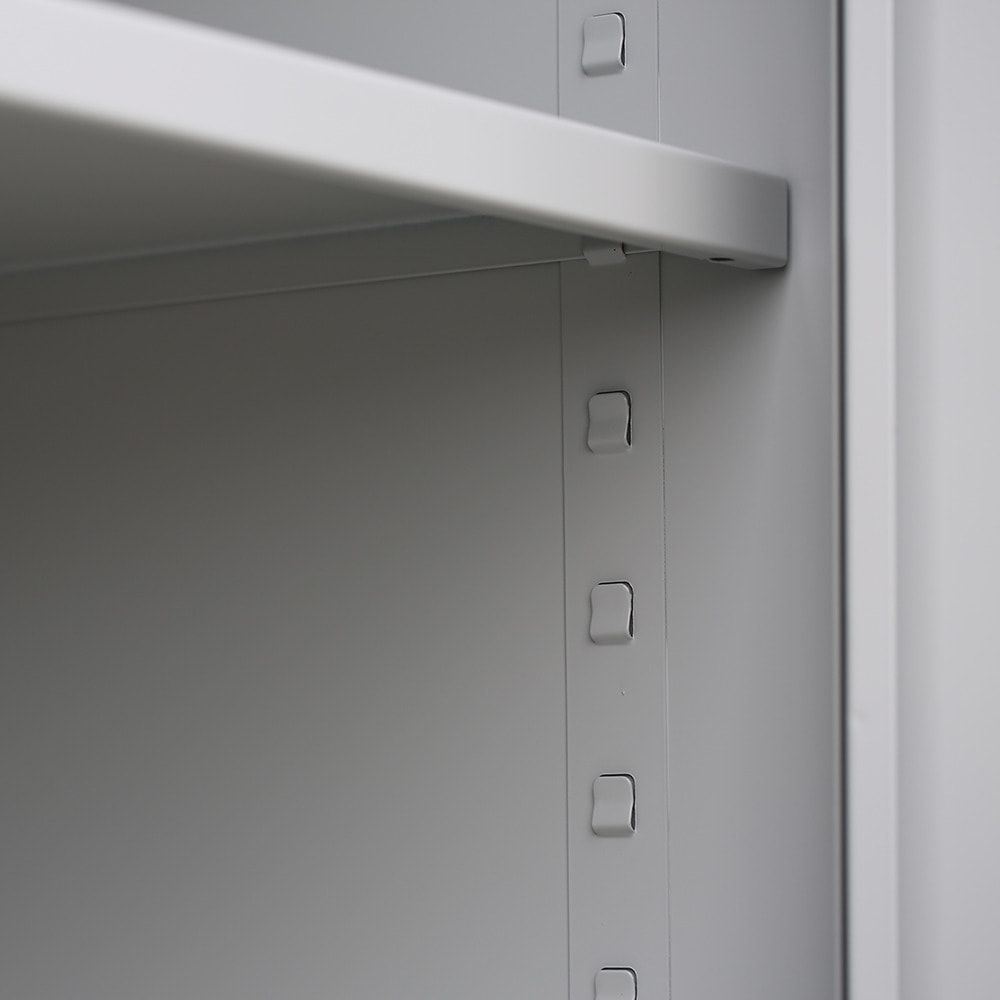 Aktenschrank, Büroschrank, abschließbar, Flügeltüren, 2 Fachböden, 1.200 x 800 x 380 mm (HxBxT), Stahl, Korpus und Türen lichtgrau