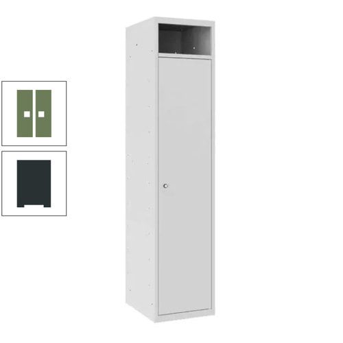 Wäschesammelschrank, Wäscheschrank, Einwurfschlitz, Zylinderschloss, 1.800 x 400 x 500 mm (HxBxT), Korpus anthrazitgrau, Front anthrazitgrau