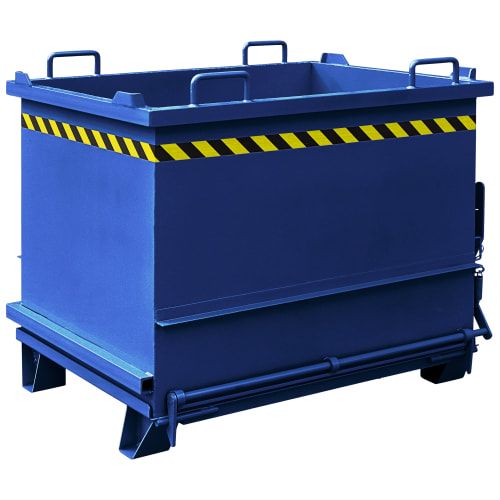 Eichinger Bodenklappenbehälter, Klappbodenbehälter, 1.000 Liter, stapelbar, Kettensicherung, 1.070 x 1.000 x 1.330 mm (HxBxT), Farbe anthrazitgrau