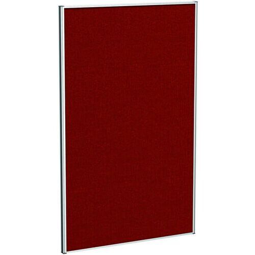Stellwand, Trennwand, Raumteiler, Sichtschutz, schallabsorbierend, Stoffbespannung, pinnbar, Alurahmen, 1.600 x 1.000 x 41 mm (HxBxT), Calypso rot