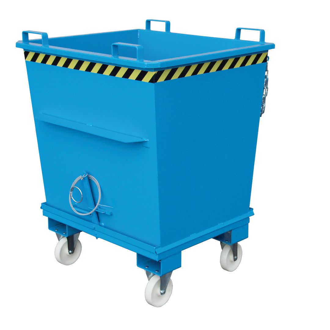BAUER Klappbodenbehälter - 1.000 l - konisch - 1200x1040x1271 mm - stapelbar - feuerrot