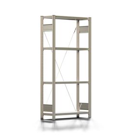 Fachbodenregal mit Tiefenriegel - 150 kg - 1.800 x 875 x 300 mm (HxBxT) - verzinkt 4 Böden - Steckregal, Haushaltsregal, Lagerregal, BERT