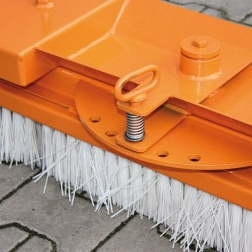 Kehrbesen für Gabelstapler, Breite 1.000 mm, 2-fach verstellbar, austauschbare Bürsten, Pulverbeschichtet, Farbe anthrazitgrau (RAL 7016)