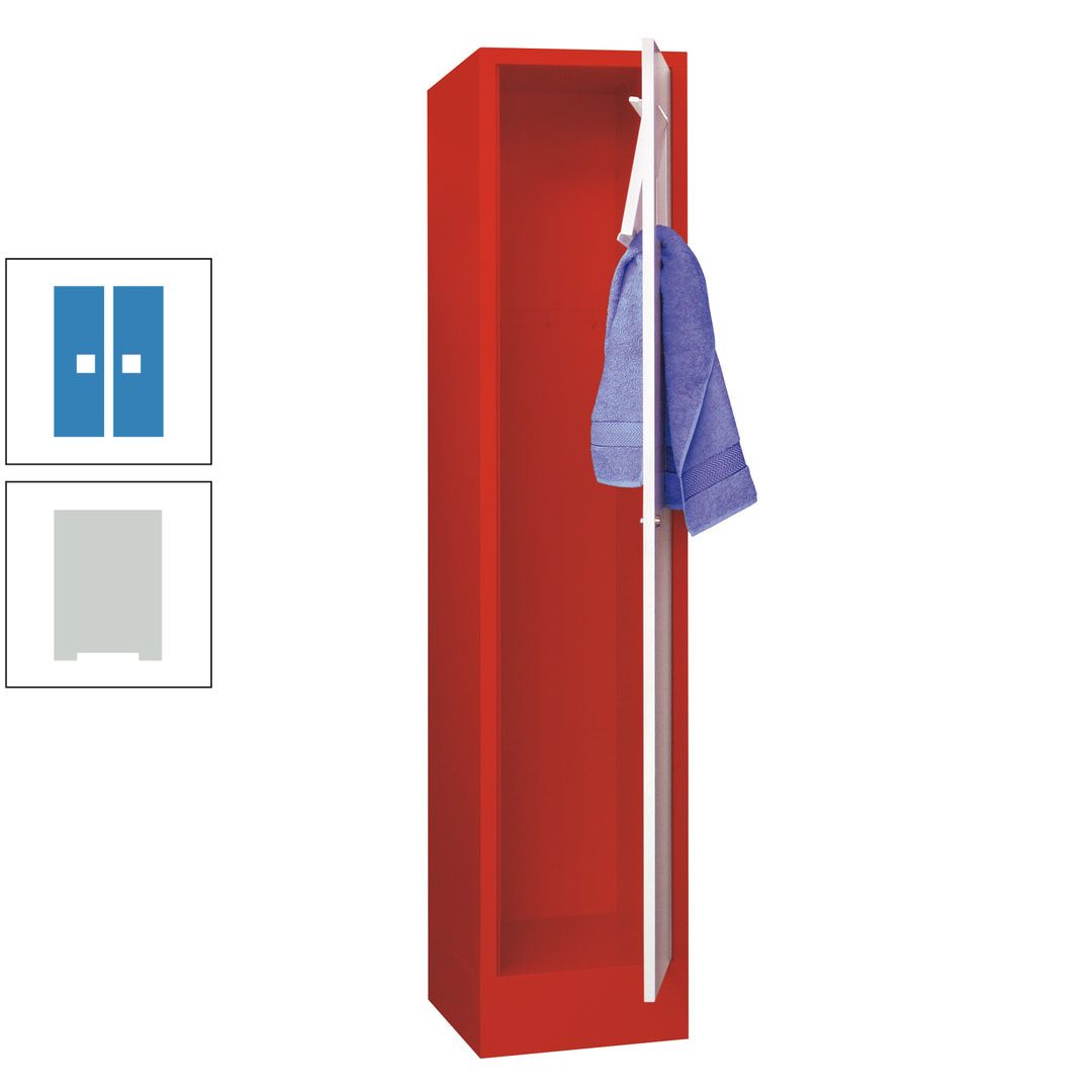 Wäschesammelschrank - 1.850 x 400 x 500 mm (HxBxT) - Sockel - Zylinderschloss - anthrazitgrau
