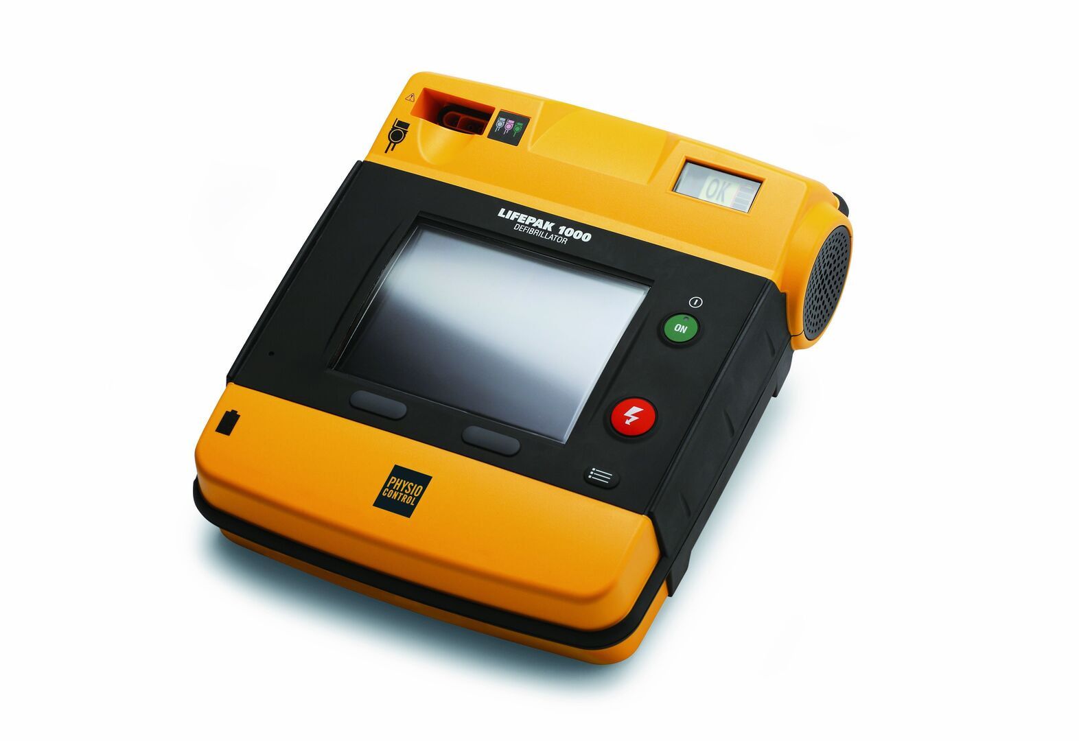 Stryker Defibrillator, AED, halbautomatisch, grafisches Display, Audioansagen, Bildschirmanweisungen, 87 x 234 x 277 mm (HxBxT), ca. 5 kg