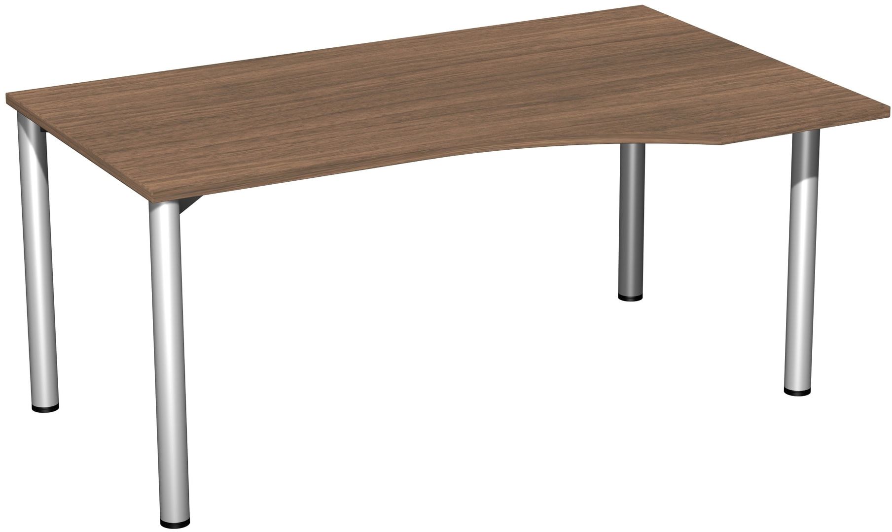 Eckschreibtisch - Ecke rechts - 4-Fuß Flex - 720 x 1.600 x 1.000 mm (HxBxT) - Gestell anthrazit - Ahorn