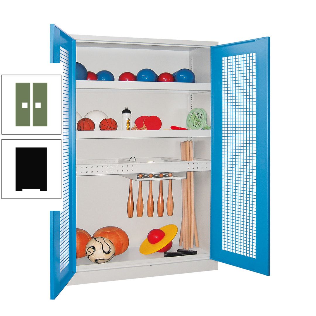 Sportschrank - Vollblechtüren - Variante 2 - 1.950x1.200x500 mm (HxBxT) - anthrazitgrau