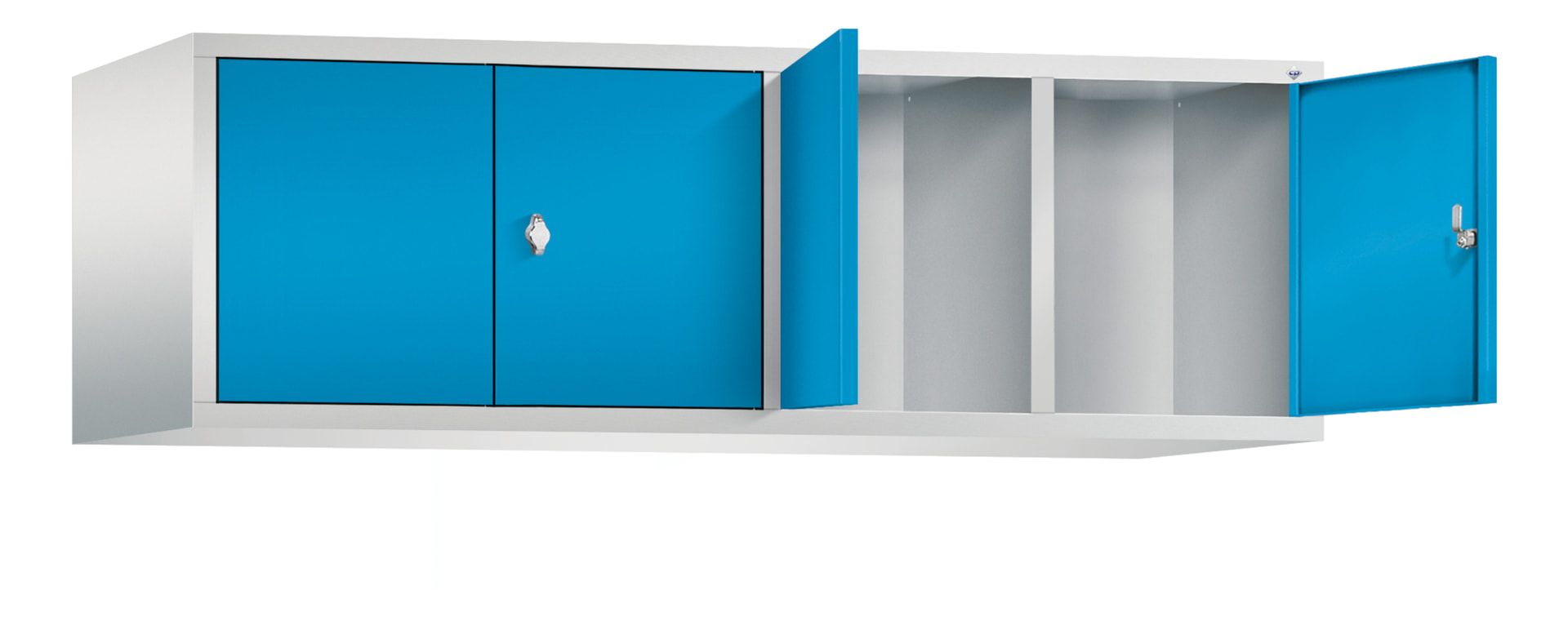Aufsatzschrank für Spinde und Schließfachschränke, Doppeltüren, 4 Abteile, Korpus anthrazitgrau, Türfarbe anthrazitgrau, 500 x 1.590 x 500 mm (HxBxT)