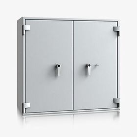 Dokumentensafe, Aktentresor, Geldschrank, Möbeltresor, VdS B S2, 60 Min feuerfest, Tür 2-flügelig, 1.128 mm Breite, Farbe lichtgrau