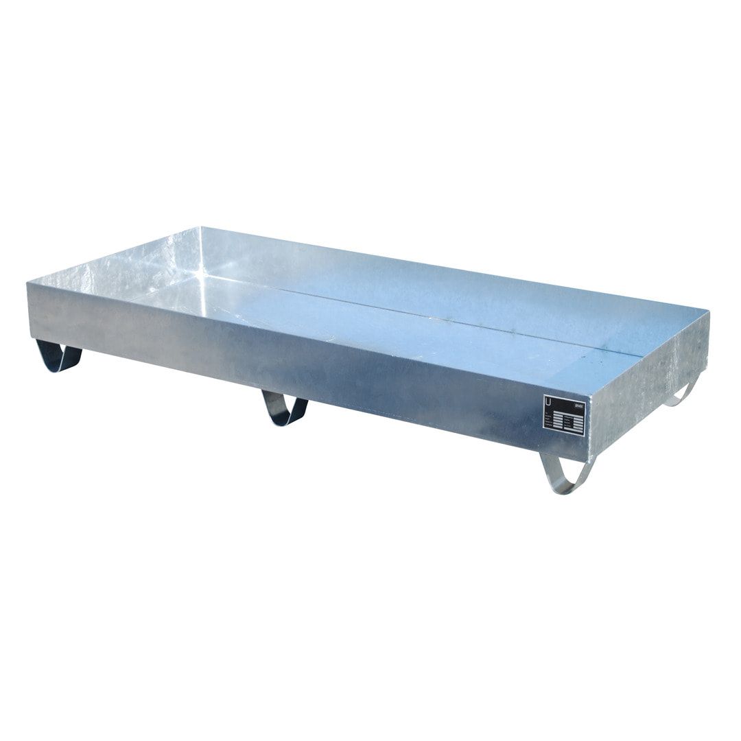 Auffangwanne - 1.800 x 800 mm (BxT) - 217 l - Füße - feuerrot