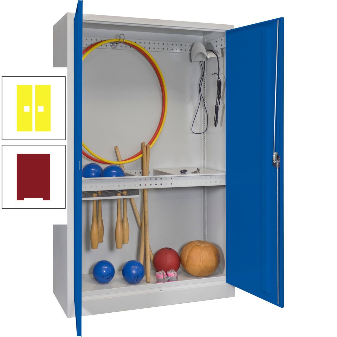 Sportschrank - Vollblechtüren - Variante 3 - 1.950x1.200x500 mm (HxBxT) - anthrazitgrau