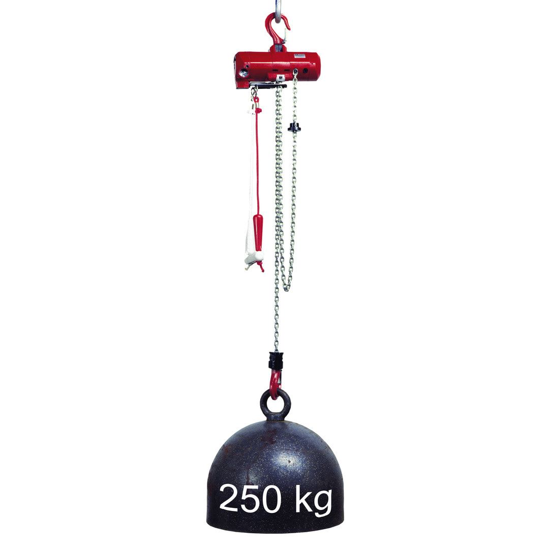 Mini Druckluftkettenzug - Tragkraft 125 kg - Kettensteuerung - Hubgeschw. 14 m/min - Aluguss
