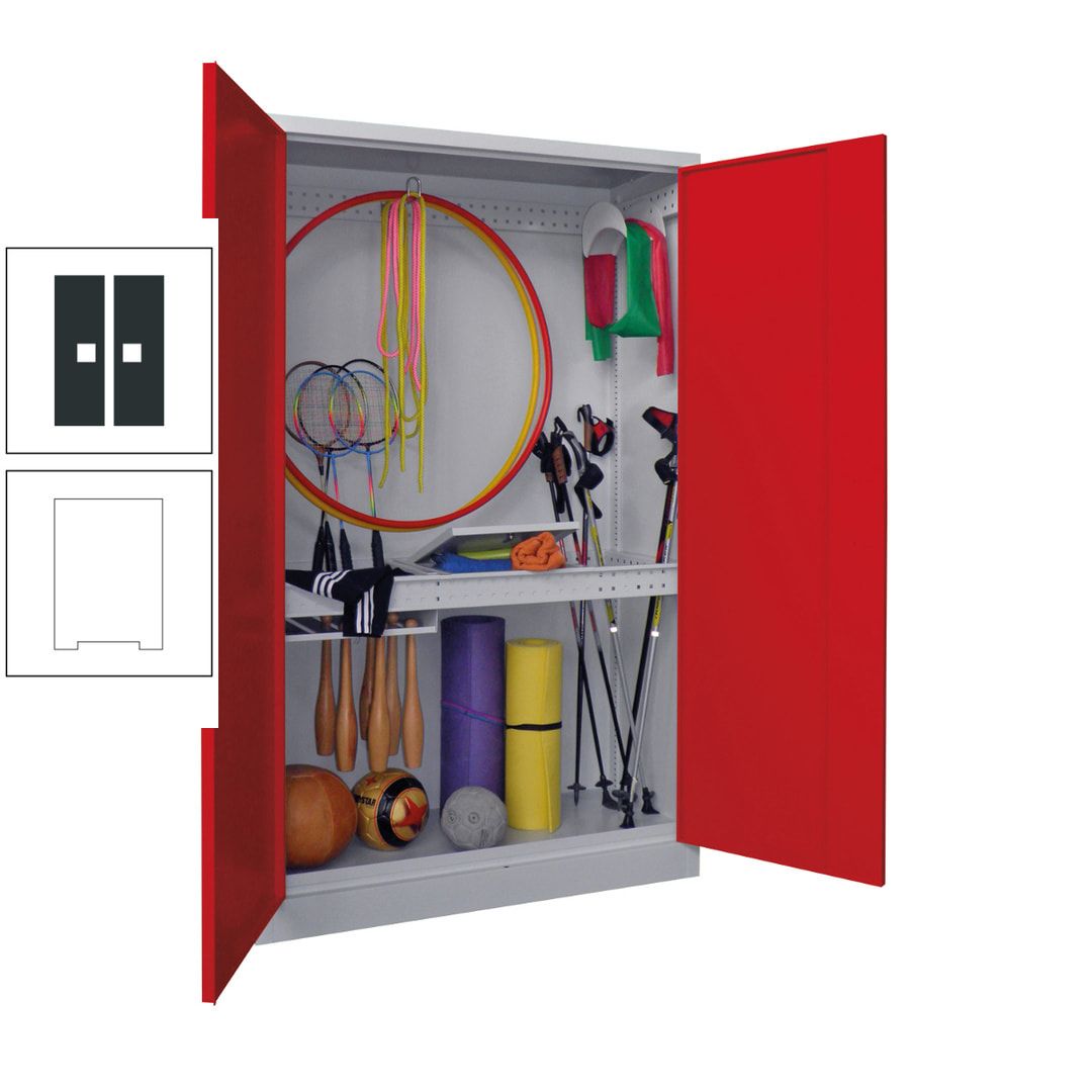 Sportschrank - Vollblechtüren - 1.950x1.200x500 mm (HxBxT) - anthrazitgrau