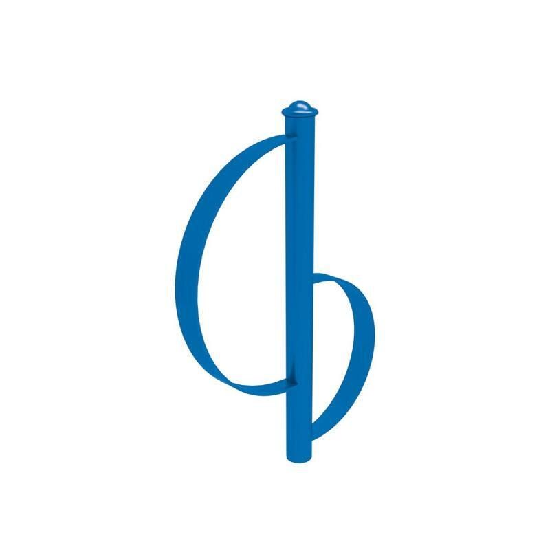 Fahrradbügel - Anlehnbügel - Fahrradständer - zum Einbetonieren - Kopftyp Agora - 1.000 x 675 mm (HxB) - Farbe enzianblau (RAL 5010)