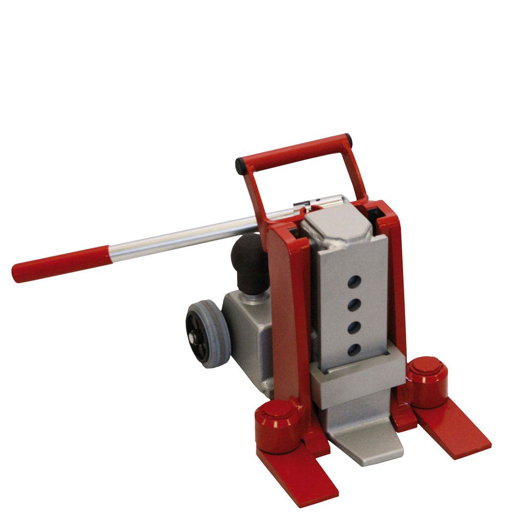 Hydraulischer Maschinenheber mit integrierter Pumpeneinheit - Schwerlastheber - Traglast 10.000 kg - Hubhöhe 150 mm - max. Ansetzhöhe 275 mm