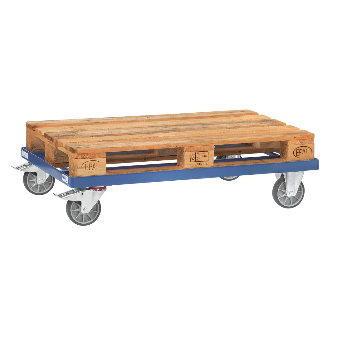 Fetra - Leichtes Palettenfahrgestell - Tragkraft 500 kg - 238 x 830 x 1.240 mm (HxBxT) - TPE Rollen