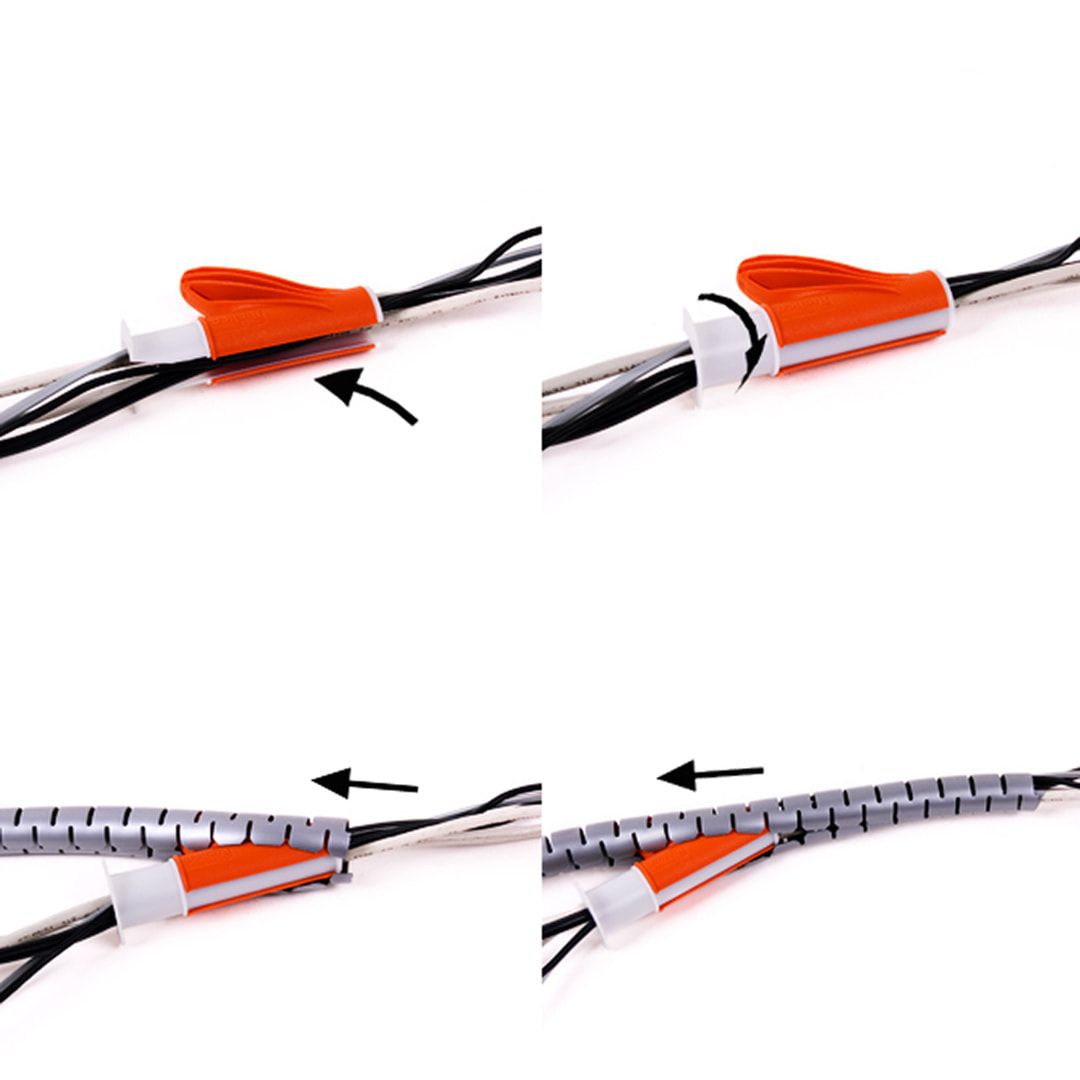 Einzugshilfe Kabelschlauch - Kabeleinzug - Einfädelwerkzeug - Zugvorrichtung - Einführungshilfe - Durchmesser 15 mm - Farbe orange