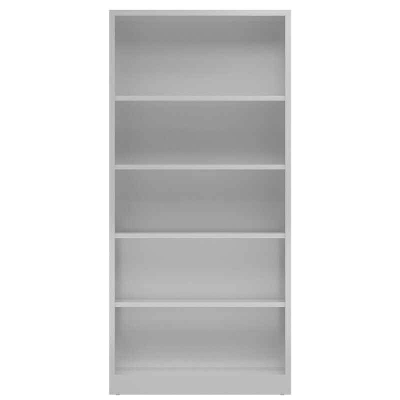 Aktenregal, Ordnerregal, Büroregal, 5 Fächer, Stahl, pulverbeschichtet, 1.945 x 920 x 420 mm (HxBxT), Farbe: lichtgrau