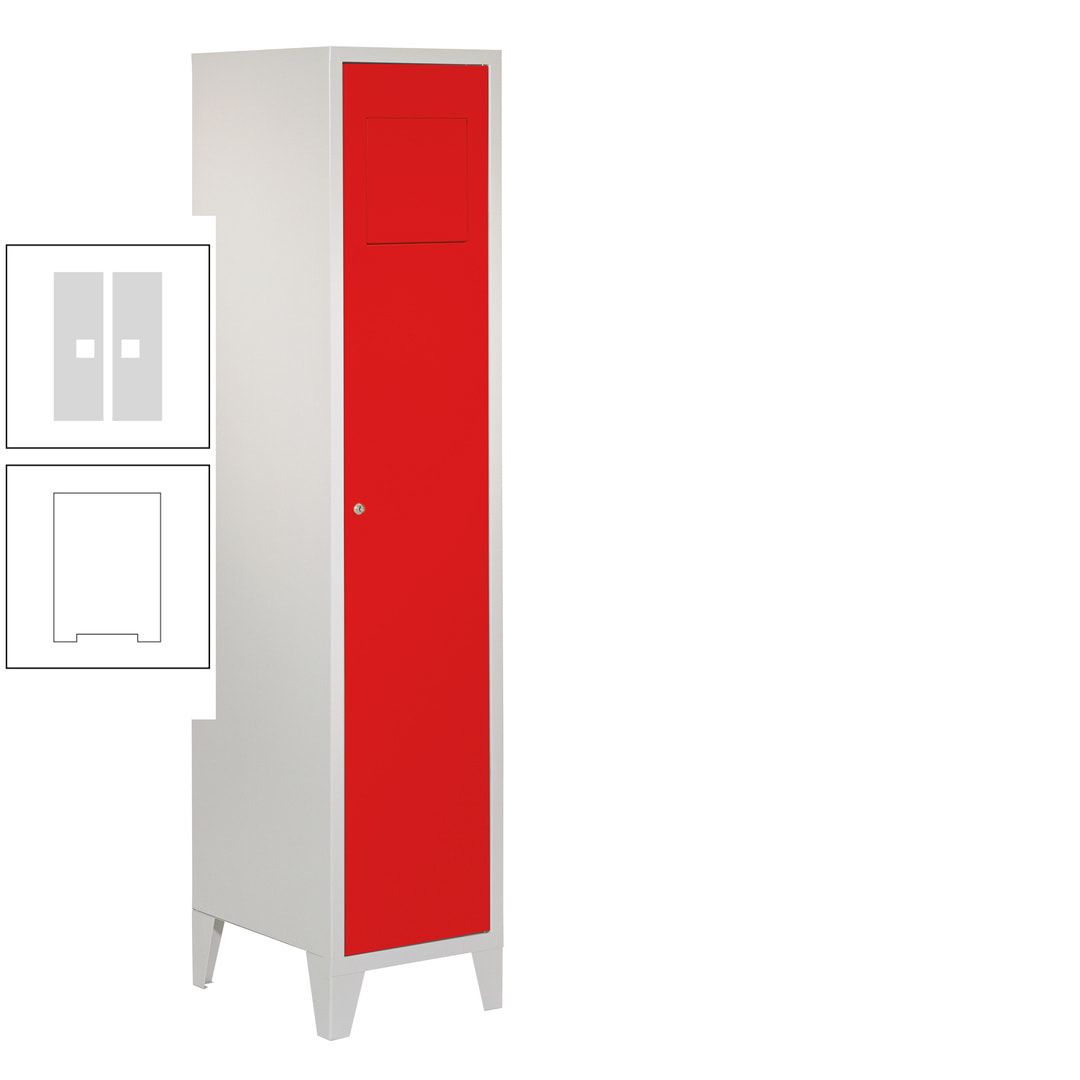 Wäschesammelschrank - 1.850 x 400 x 500 mm (HxBxT) - Füße - Drehriegel - anthrazitgrau