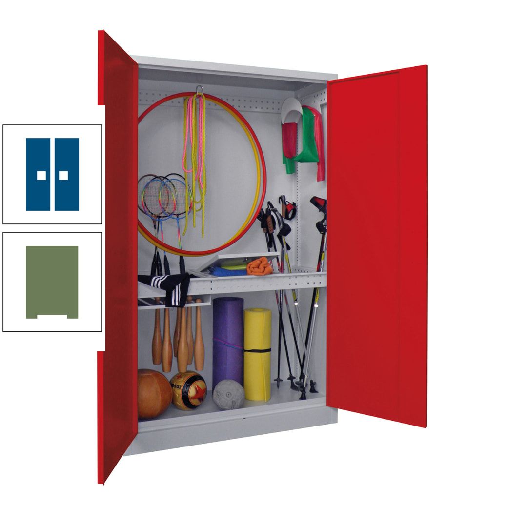 Sportschrank - Vollblechtüren - 1.950x1.200x500 mm (HxBxT) - anthrazitgrau